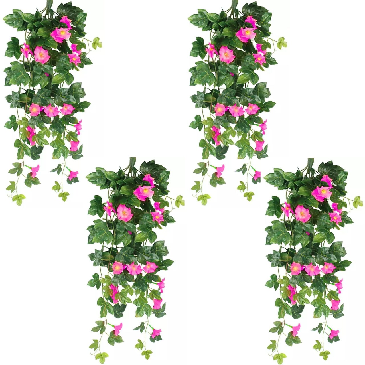 Long Artificial Hanging Plants Flowers Silk Morning Glory Garden Decor